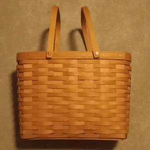 Longaberger magazine basket w/plastic liner